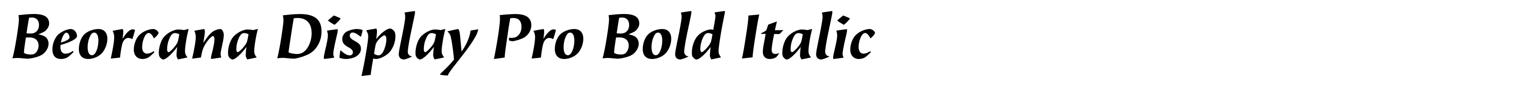 Beorcana Display Pro Bold Italic